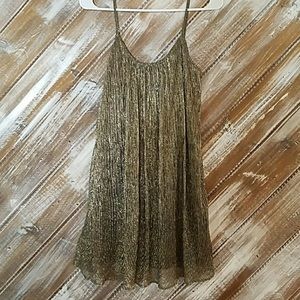 Paper Crane Shimmery Gold & Black Dress Medium